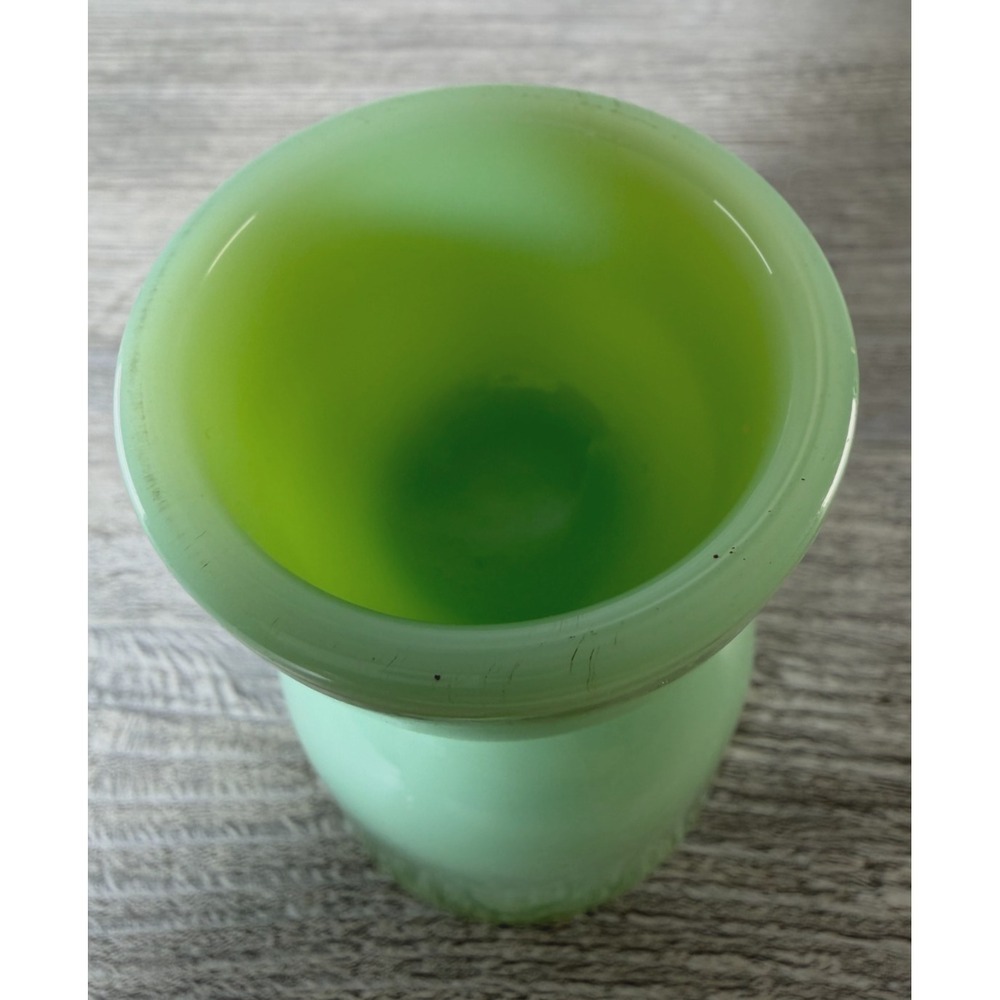 Vtg 1950's Fire King Jadeite Green Glass Double Egg Cup Collectible 4" Tall MCM - Picture 8 of 8